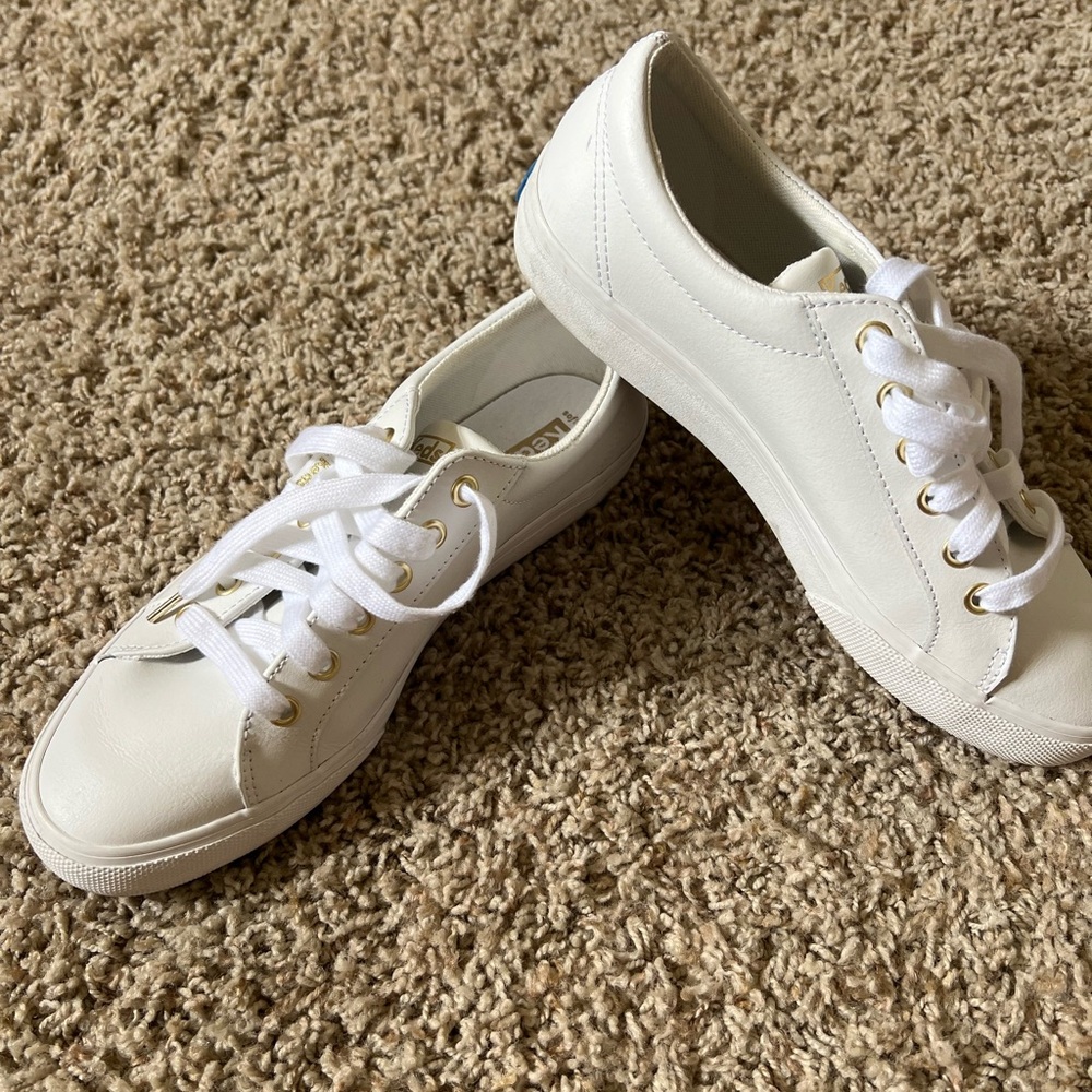 KEDS leather white sneakers 8.5